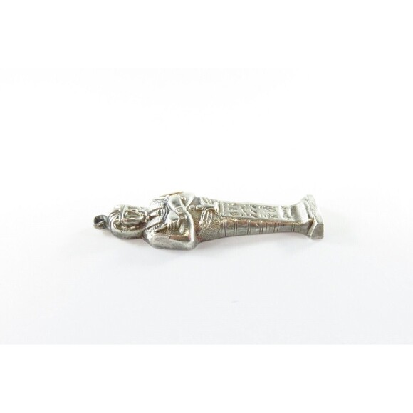 Vintage Sterling Silver Egyptian King Tut Cast Silver Pendant 2 1/2" Needs Bale - Picture 4 of 8